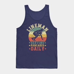 Funny Football Lineman Print  vintage Tank Top